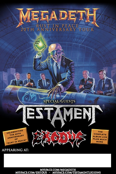 Megadeth-Testament-Exodus flyer
