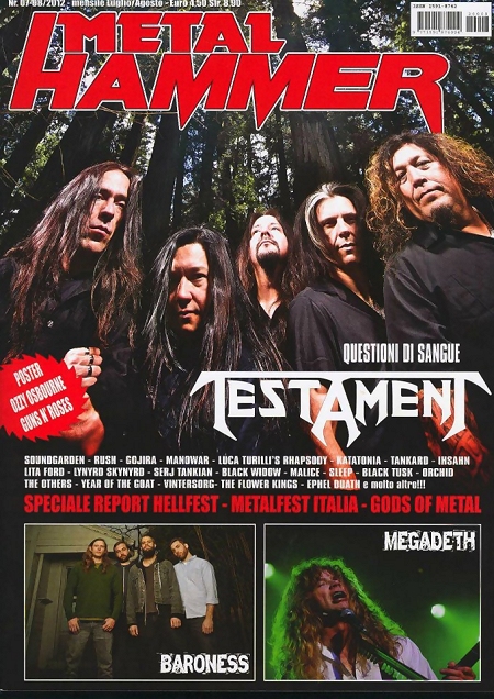 Metal Hammer Italia, July-August 2012 cover (Italy)