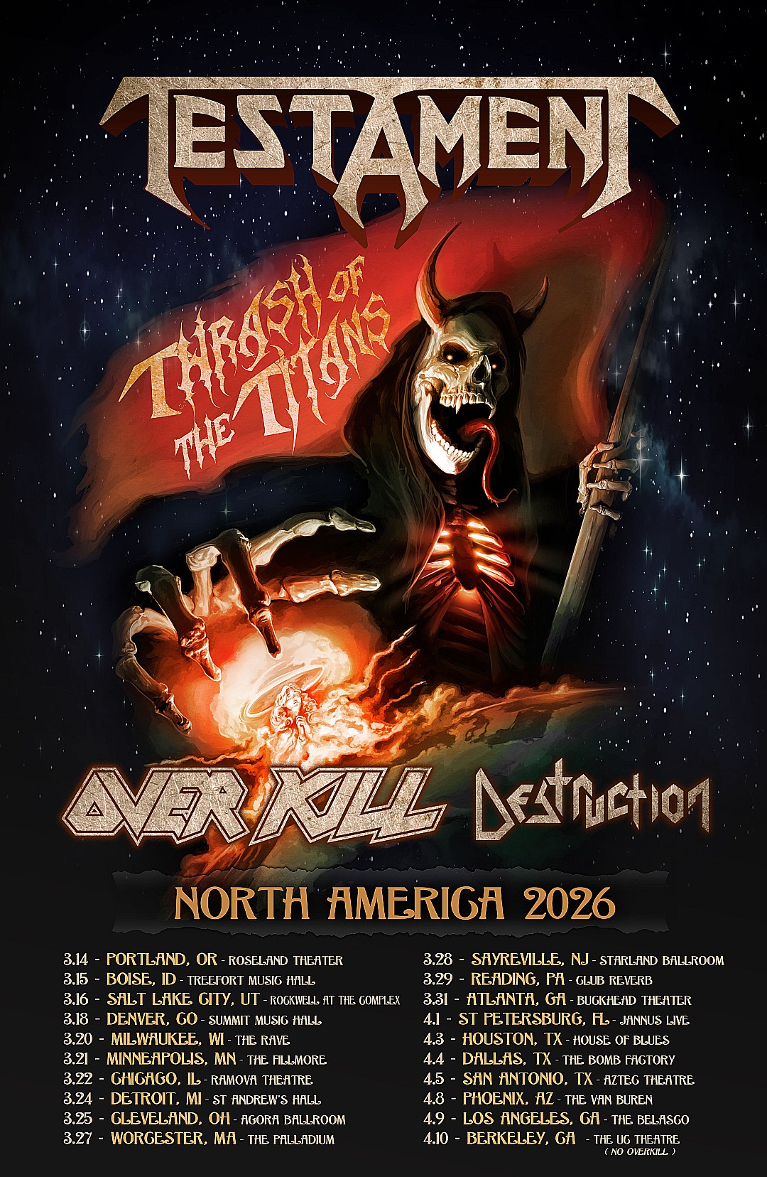 Thrash of the Titans N. America 2026